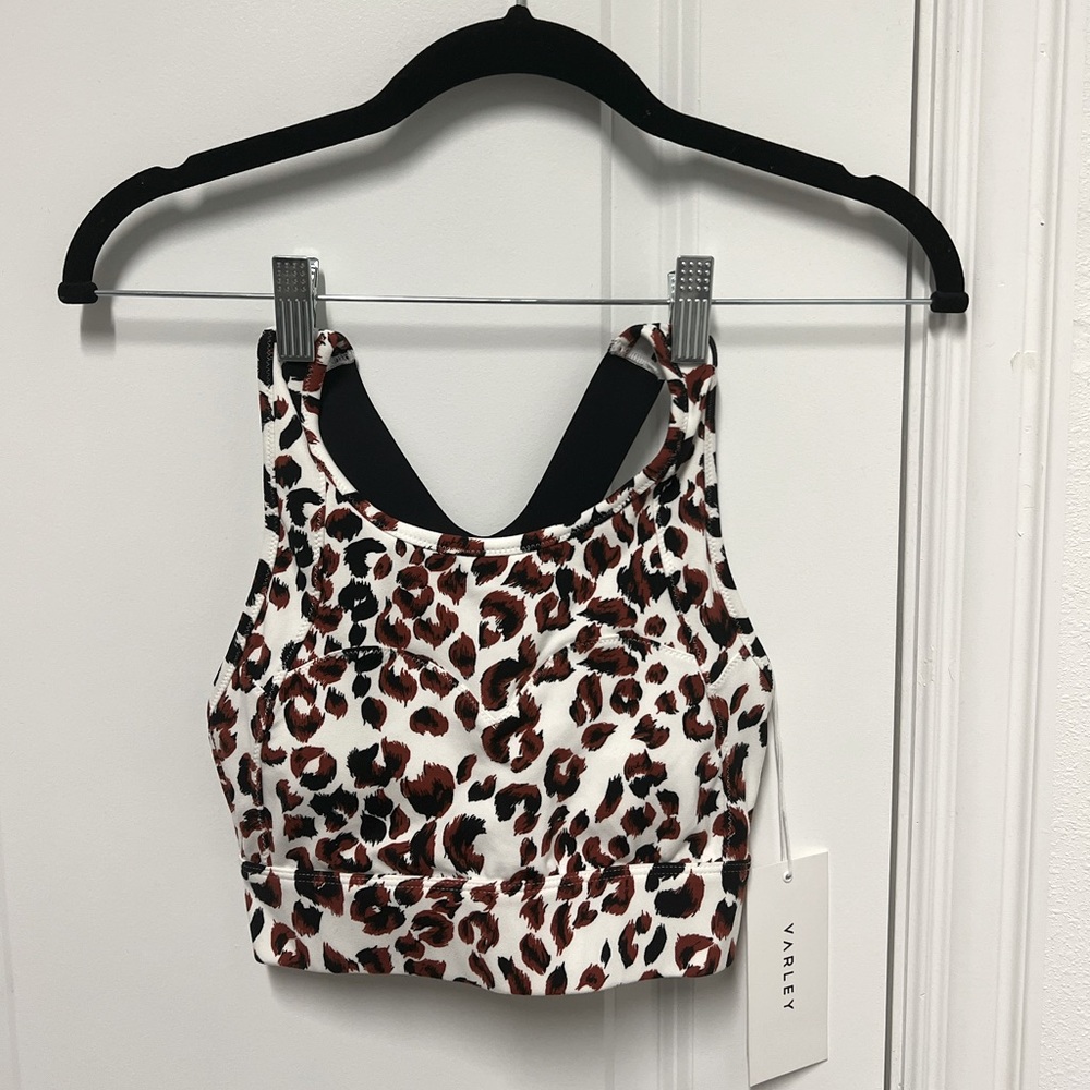 Varley leopard sports bra NWT